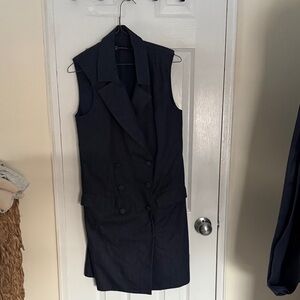 New York & Company Navy Mini Dress